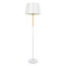 ASHLEY 00828 Modern Floor Lamp Single Light Metallic White with Cap and Wooden Detail Φ40 x H148cm
