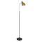 VERSA 00832 Modern Floor Lamp Single Light Metallic Bronze Gold with Black Marble Base Φ14.5 x H155cm