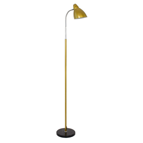 VERSA 00833 Modern Floor Lamp Single Light Metallic Gold with Black Marble Base Φ14.5 x H155cm