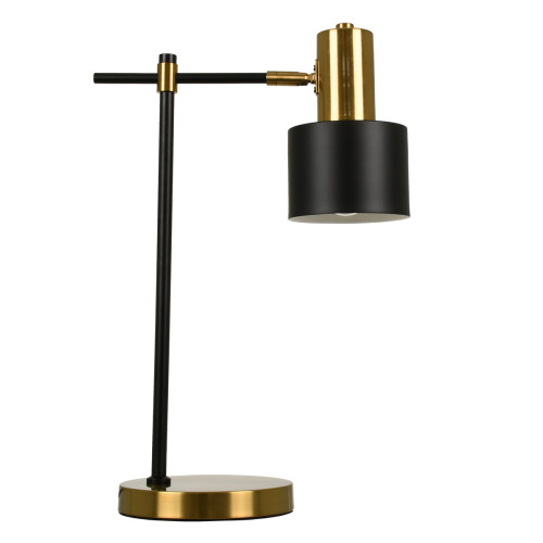  LETO 00835 Modern Office Table Lamp Single Light Metal Black - Gold Φ12.5 x M18 x W18 x H50.5cm