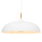 ZOE 00837 Modern Hanging Ceiling Lamp Single Light White Metal Bell Φ60 x H35cm