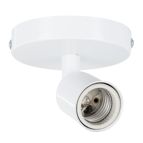 SARA 00842 Modern Ceiling / Wall Lamp Single Light 1xE27 Metallic White Φ10 x H10.3cm