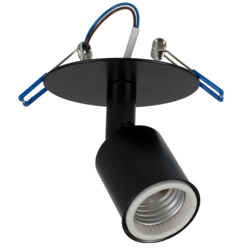 SARA 00849 Modern Recessed Ceiling / Wall Lamp Single Light 1xE27 Metallic Black Φ8 x H8.5cm