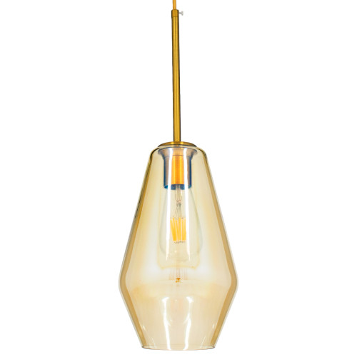 AMARIS 00871 Modern Hanging Ceiling Lamp Single Light Honey Tinted Glass Φ17 x H30cm