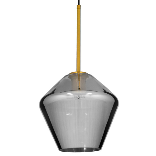 AMARIS 00872 Modern Hanging Ceiling Lamp Single Light Glass Tinted Nickel Φ22 x H22cm