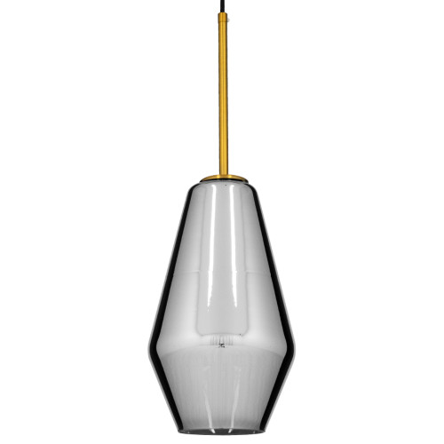 AMARIS 00874 Modern Hanging Ceiling Lamp Single Light Glass Tinted Nickel Φ17 x H30cm