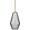 AMARIS 00874 Modern Hanging Ceiling Lamp Single Light Glass Tinted Nickel Φ17 x H30cm