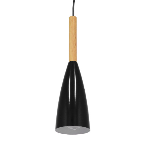 DILLON 00877 Modern Hanging Ceiling Lamp Single Light Black Metal Bell Φ11 x H36cm