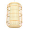  DE PARIS 00893 Vintage Hanging Ceiling Lamp Single Light Beige Wooden Bamboo Φ25 x H42cm