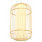  DE PARIS 00894 Vintage Hanging Ceiling Lamp Single Light Brown Wooden Bamboo Φ30 x H50cm