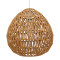  JIMMY 00911 Vintage Hanging Ceiling Lamp Single Light Grid with Light Brown Rope Φ36 x H30cm