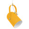 HAZEL 00926 Modern Hanging Ceiling Lamp Single Light Yellow Matt with Golden Details Metal Φ12 x H27cm