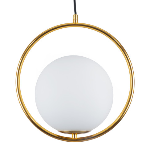  MADRID 00932 Modern Hanging Ceiling Lamp Single Light Golden Metallic Glass Ball M30 x W20 x H30cm