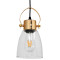  JAVER 00934 Vintage Pendant Ceiling Light Single Light Clear Glass Bell with Gold Shade Φ14 x H27cm