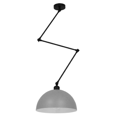 LOTUS 00937 Modern Ceiling Light Single Light Gray Matt Metal Bell Φ30 x H21cm