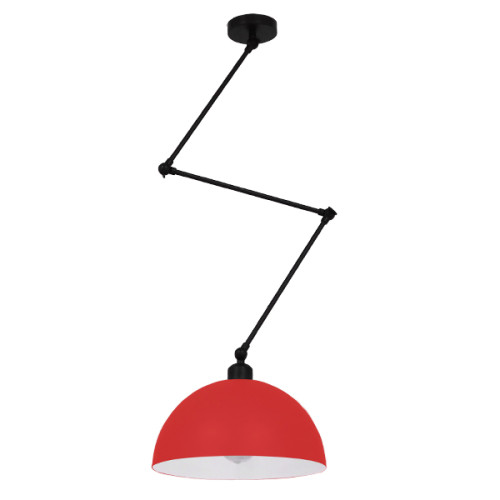 LOTUS RED 00938 Modern Ceiling Lamp Single Light Red Matt Metal Bell Φ30 x H21cm