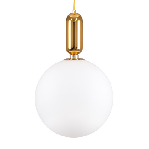 MAVERICK 00940 Modern Hanging Ceiling Lamp Single Light Gold Metallic Glass Ball Φ30 x H48cm
