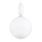 MAVERICK 00941 Modern Hanging Ceiling Lamp Single Light White Metal Glass Ball Φ30 x H48cm