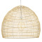  MALIBU 00974 Vintage Hanging Ceiling Lamp Single Light Beige Wooden Bamboo Φ100 x H86cm