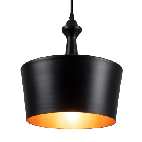 ROCKFORD 01287-A Modern Hanging Ceiling Lamp Single Light Black Metal Bell Φ30 x H30cm