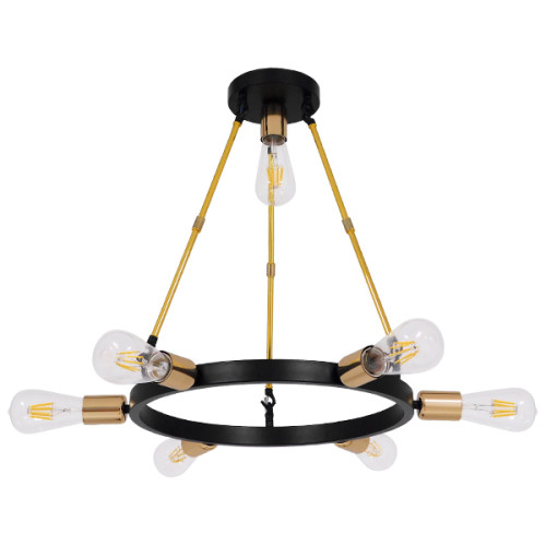 SAILOR 01445 Modern Multi-Light Ceiling Lamp Black - Gold Metallic Φ55 x H55cm