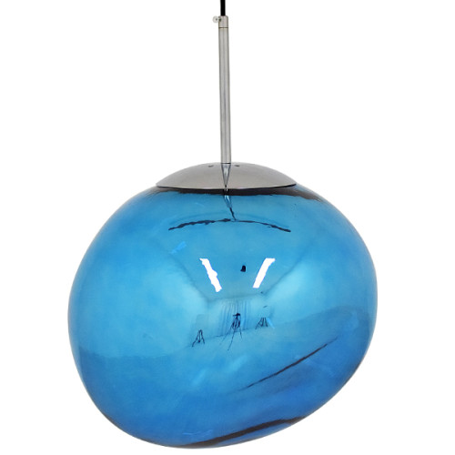 DIXAR BLUE 01467 Modern Hanging Ceiling Lamp Single Light Glass Blue Φ36 x H45cm
