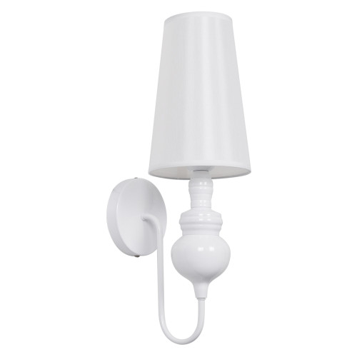 LAURA 01499 Modern Wall Lamp Sconce Single Light Metal White Φ15 x M15 x W21 x H48cm