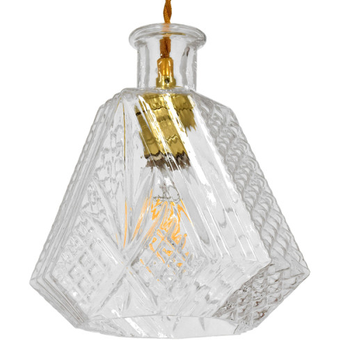  LIQUEUR 01515 Vintage Hanging Ceiling Lamp Single Light Glass Transparent Φ11 x H20cm