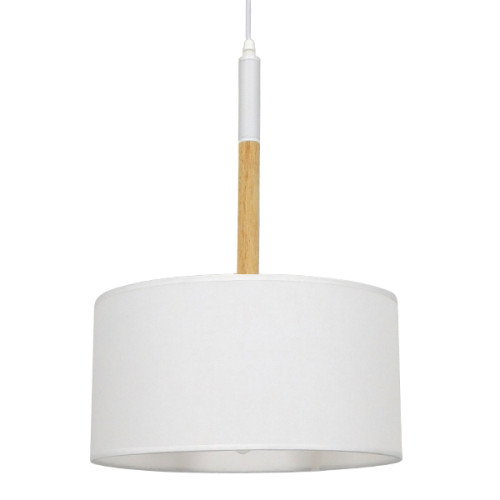 BRONX 01518 Modern Hanging Ceiling Lamp Single Light Metal with White Cap Φ35 x H50cm