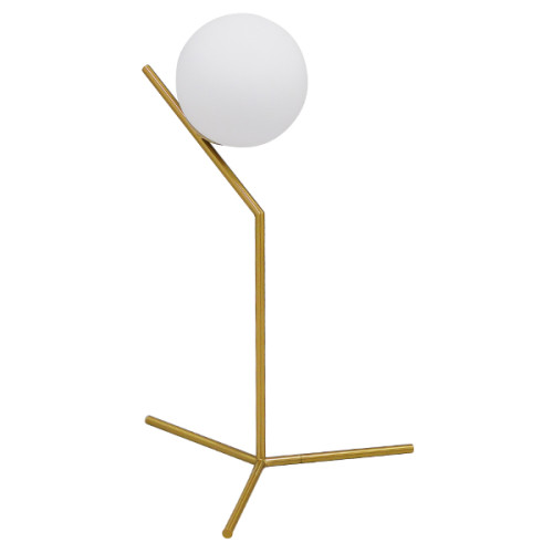 ELFIS GOLD 01551 Modern Table Lamp Portable Single Light Gold Metallic with White Glass Φ15 x H53cm