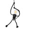 LITTLE MAN 01652 Modern Hanging Ceiling Lamp Single Light Black Metal Φ20 x H40cm