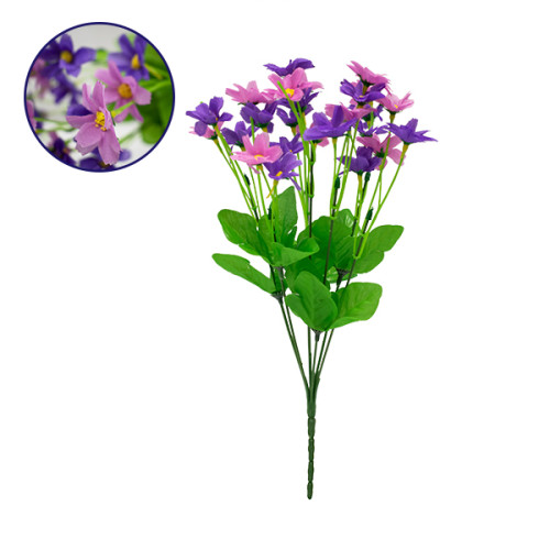  09088 Τεχνητό Φυτό Διακοσμητικό Μπουκέτο Garden Cosmos Μωβ - Ροζ M20cm x Υ35cm Π20cm με 7 Κλαδάκια