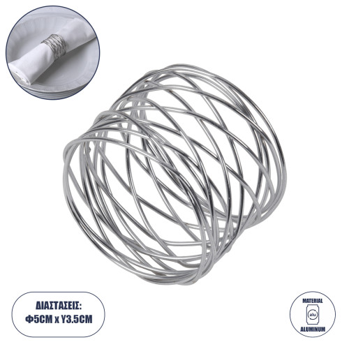  GOURMET 35000 Towel Ring Metallic Silver Φ5 x H3.5cm