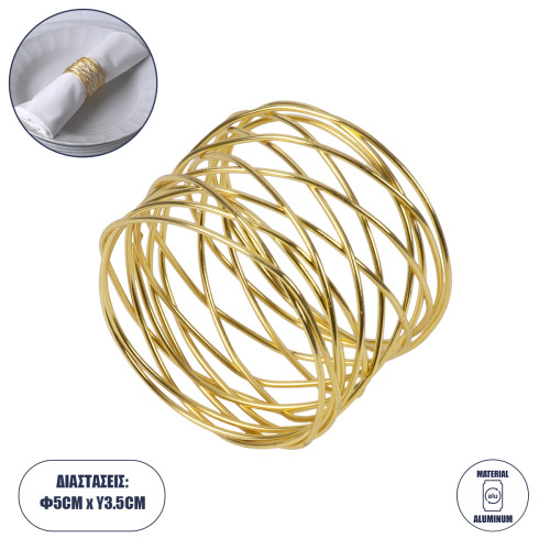  GOURMET 35001 Towel Ring Metallic Gold Φ5 x H3.5cm