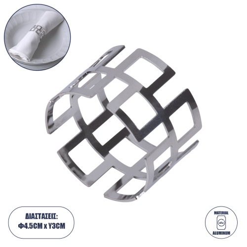  MENU 35006 Towel Ring Metallic Silver Φ4.5 x H3cm