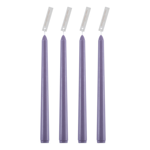  LAVENDER-FIELD 35203 SET of 4 Scented Paraffin Candles with Lemon Scent - Lavender Purple M2 x W2 x H25cm