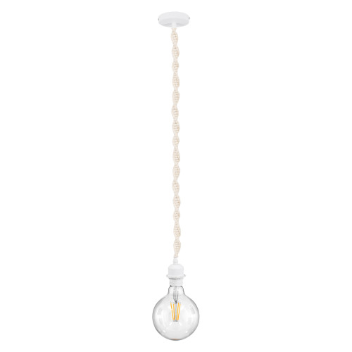  36215 SHAQRA Hanging Ceiling Lamp Boho Suspension - Macrame Knitted