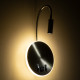 GOOSE 60884 Μοντέρνο Φωτιστικό Τοίχου - Απλίκα Ξενοδοχείου Bed Side LED 6W 600lm 36° & 360° AC 220-240V - Reading Light & 360° Κρυφός Φωτισμός - Φορτιστής USB 3A - Μ15.5 x Π15 x Υ30.5cm - Φυσικό Λευκό 4500K - Ασημί Νίκελ