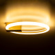 CINDERELLA 60978 Φωτιστικό Οροφής Δαχτυλίδι-Κύκλος LED CCT 16W 1792lm 360° AC 220-240V - Εναλλαγή Φωτισμού μέσω Διακόπτη On/Off All In One Ψυχρό 6000k+Φυσικό 4500k+Θερμό 2700k Φ28cm - Χρυσό Βούρτσας - 3 Years Warranty