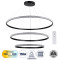 DIAMOND TRIO 61140 Pendant Light Ring-Circle LED CCT 150W 18379lm 360° AC 220-240V-Switching Lighting via Remote Control All In One