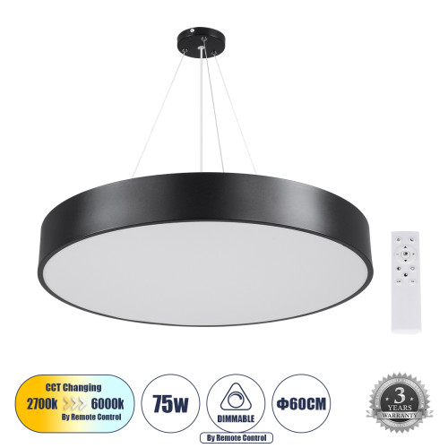 BURTON 61202-P Suspended LED Ceiling Light CCT 75W 8625lm 120° AC 220-240V