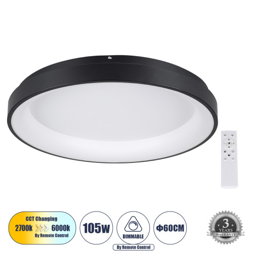 SALEM 61237 Ceiling Light Ring-Circle LED CCT 105W 12075lm 120° AC 220-240V 