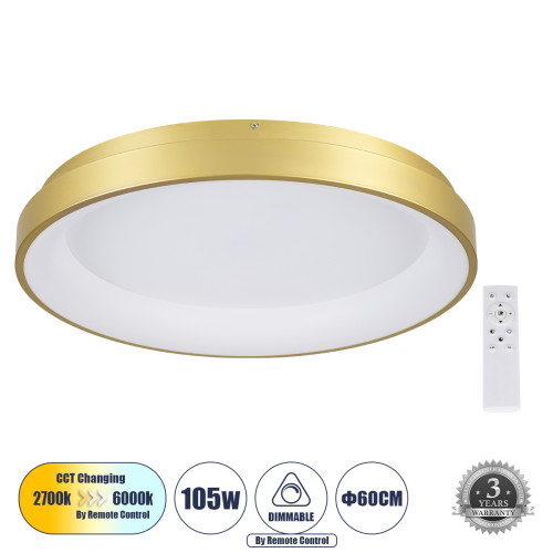SALEM 61239 Ceiling Light Ring-Circle LED CCT 105W 12075lm 120° AC 220-240V 