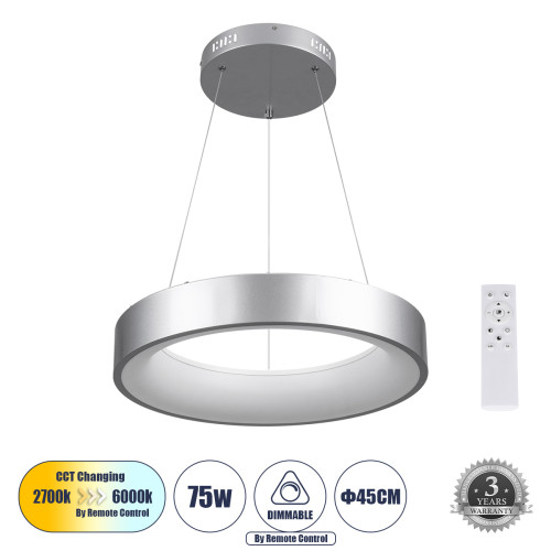 SALEM 61242 Hanging Ceiling Light Ring-Circle LED CCT 75W 8625lm 120° AC 220-240V 