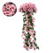  78052 Τεχνητό Κρεμαστό Φυτό Διακοσμητικών Λουλουδιών με Ροζ Φλόξ M30 x Υ80 x Π30cm