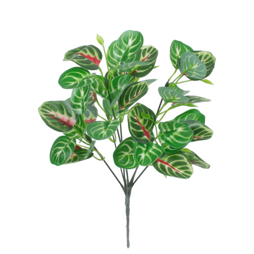  IRESINE PLANT 78237 Artificial Hemophyll Plant - Bouquet of Decorative Plants - Branches with Foliage Green - Red H35cm