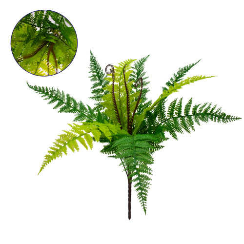  78258 Τεχνητό Φυτό Μπουκέτο Διακοσμητικών Κλαδιών με Πράσινο Φύλλωμα Άγριας Φτέρης M60 x Υ40 x Π60cm