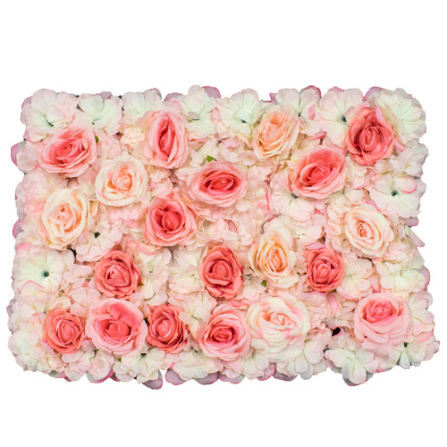  78301 Συνθετικό Πάνελ Λουλουδιών - Κάθετος Κήπος Τριαντάφυλλο - Αζαλέα Μ60 x Υ40 x Π7cm