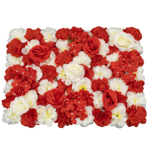  78303 Συνθετικό Πάνελ Λουλουδιών - Κάθετος Κήπος Τριαντάφυλλο - Αζαλέα - Ορτανσία Μ60 x Υ40 x Π8cm