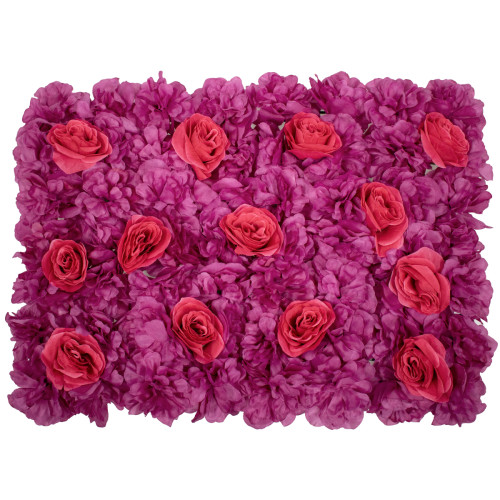  78309 Συνθετικό Πάνελ Λουλουδιών - Κάθετος Κήπος Τριαντάφυλλο - Αζαλέα Μ60 x Υ40 x Π7cm